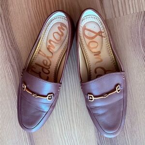 Sam Edelman Burgundy Loafers with Gold Accent